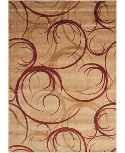 Nourison Home Somerset St82 7'9"x10'10" Area Rug In Beige