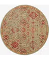Nourison Home Somerset St90 5'6"x5'6" Round Area Rug In Light Green