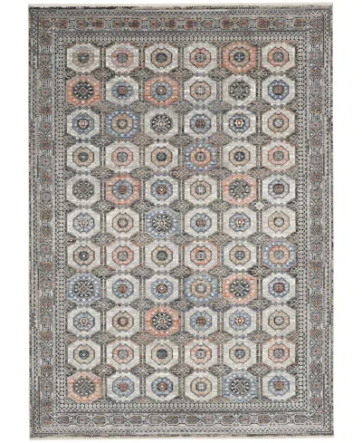 Nourison Home Starry Nights Stn09 5'3" X 7'3" Area Rug In Gray,navy