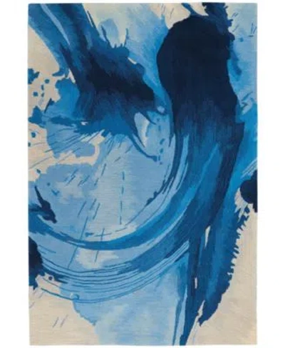 Nourison Home Symmetry Smm01 Blue Ivory Rug