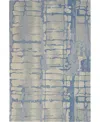 Nourison Home Symmetry Smm04 Blue And Gray 5'3" X 7'9" Area Rug In Multi