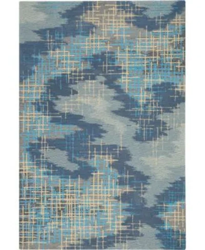 Nourison Home Symmetry Smm08 Blue Beige Rug