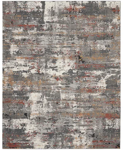 Nourison Home Tangra Tnr02 7'10"x9'10" Area Rug In Gray,multi