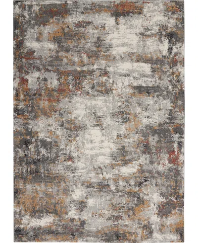 Nourison Home Tangra Tnr03 4'x6' Area Rug In Gray,multi