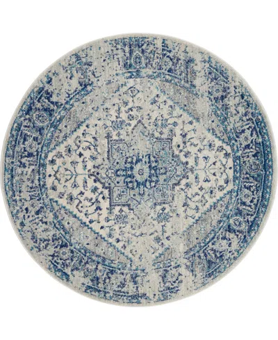 Nourison Home Tranquil Tra06 7'10"x7'10" Round Area Rug In Ivory