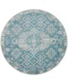 Nourison Home Tranquil Tra13 7'10"x7'10" Round Area Rug In Mist,ivory