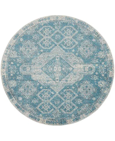 Nourison Home Tranquil Tra13 7'10"x7'10" Round Area Rug In Mist,ivory