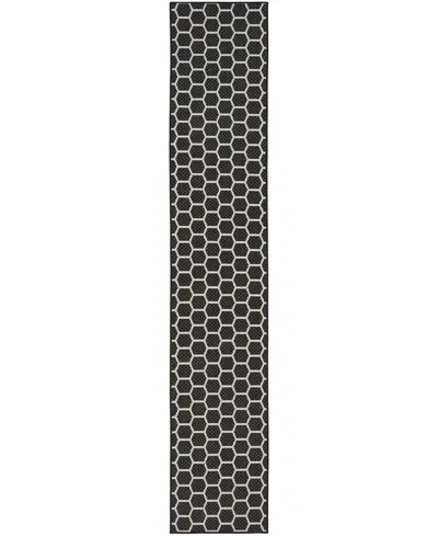 Nourison Home Twist Reversible Tws01 2'2"x10' Runner Area Rug In Black