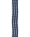 Nourison Home Twist Reversible Tws01 2'2"x12' Runner Area Rug In Navy