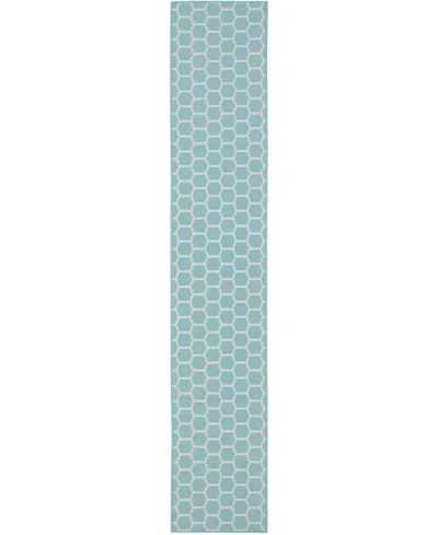 Nourison Home Twist Reversible Tws01 2'2"x12' Runner Area Rug In Aqua