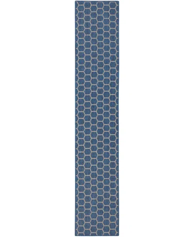 Nourison Home Twist Reversible Tws01 2'2"x12' Runner Area Rug In Blue