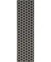 Nourison Home Twist Reversible Tws01 2'2"x8' Runner Area Rug In Black