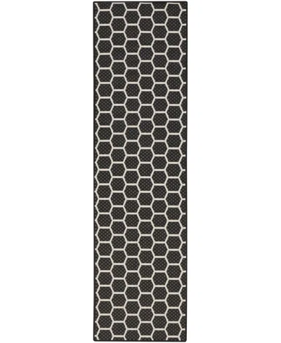 Nourison Home Twist Reversible Tws01 2'2"x8' Runner Area Rug In Black