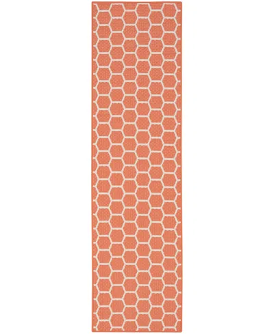 Nourison Home Twist Reversible Tws01 2'2"x8' Runner Area Rug In Coral