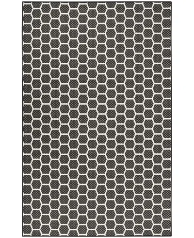 Nourison Home Twist Reversible Tws01 4'x6' Area Rug In Black