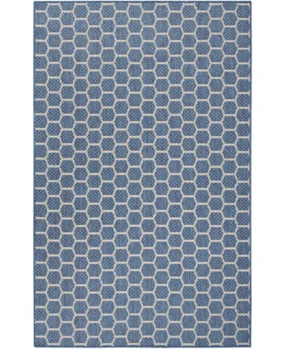 Nourison Home Twist Reversible Tws01 5'x7' Area Rug In Blue