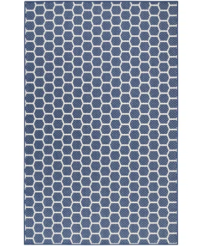 Nourison Home Twist Reversible Tws01 6'x9' Area Rug In Navy
