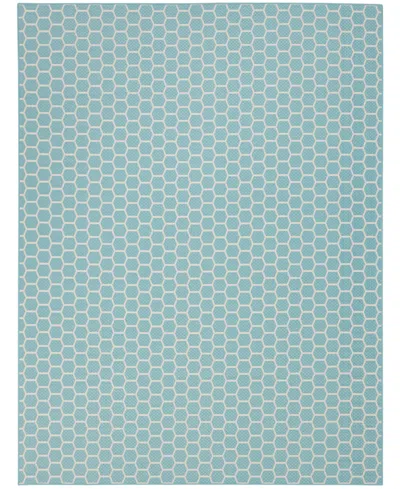 Nourison Home Twist Reversible Tws01 8'x10' Area Rug In Aqua