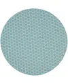Nourison Home Twist Reversible Tws01 8'x8' Round Area Rug In Aqua