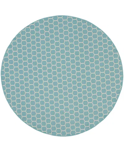 Nourison Home Twist Reversible Tws01 8'x8' Round Area Rug In Aqua