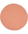 Nourison Home Twist Reversible Tws01 8'x8' Round Area Rug In Coral