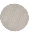 Nourison Home Twist Reversible Tws01 8'x8' Round Area Rug In Gray