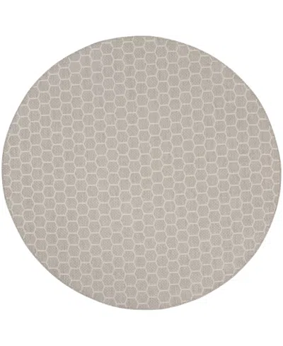 Nourison Home Twist Reversible Tws01 8'x8' Round Area Rug In Gray
