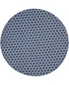 Nourison Home Twist Reversible Tws01 8'x8' Round Area Rug In Navy