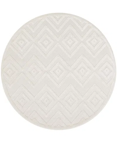 Nourison Home Versatile Nrv01 5'x5' Round Area Rug In Ivory