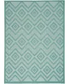 Nourison Home Versatile Nrv01 6'x9' Area Rug In Aqua,teal