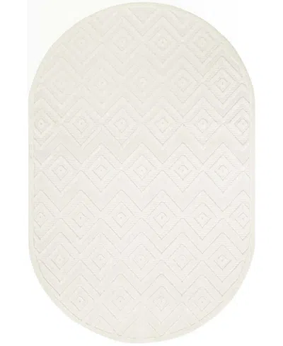 Nourison Home Versatile Nrv01 6'x9' Oval Area Rug In Ivory