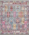 Nourison Home Vintage Kashan Vka06 7'10"x9'10" Area Rug In Gray,multi
