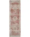 Nourison Home Vintage Kashan Vka07 2'4"x8' Runner Area Rug In Red,ivory