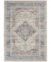 Nourison Home Vintage Kashan Vka07 4'x6' Area Rug In Ivory,blue