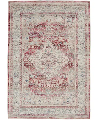 Nourison Home Vintage Kashan Vka07 4'x6' Area Rug In Red,ivory