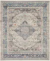 Nourison Home Vintage Kashan Vka07 7'10"x9'10" Area Rug In Ivory,blue