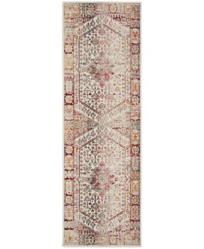 Nourison Home Vintage Kashan Vka08 2'4"x8' Runner Area Rug In Ivory,red