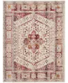 Nourison Home Vintage Kashan Vka08 7'10"x9'10" Area Rug In Ivory,red