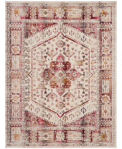 Nourison Home Vintage Kashan Vka08 7'10"x9'10" Area Rug In Ivory,red