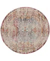 Nourison Home Vintage Kashan Vka09 4'x4' Round Area Rug In Multi