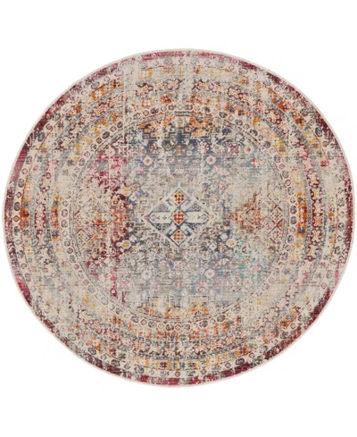 Nourison Home Vintage Kashan Vka09 6'x6' Round Area Rug In Multi
