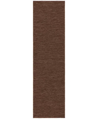 Nourison Home Washable Solutions Wsl01 2'2"x8' Runner Area Rug In Mocha