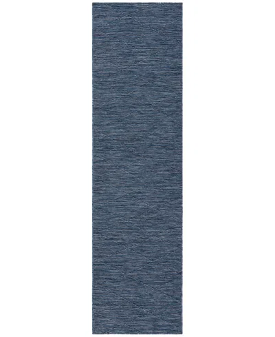 Nourison Home Washable Solutions Wsl01 2'2"x8' Runner Area Rug In Navy,blue