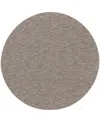 Nourison Home Washable Solutions Wsl01 8'x8' Round Area Rug In Gray,mocha