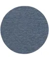 Nourison Home Washable Solutions Wsl01 8'x8' Round Area Rug In Navy