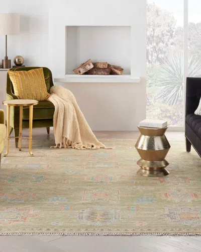 Nourison Isa Hand-knotted Rug In Green