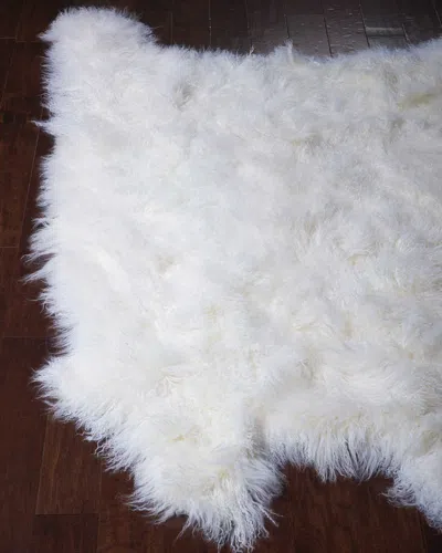 Nourison Judy Tibetan Lamb Rug, 5' X 7' In White