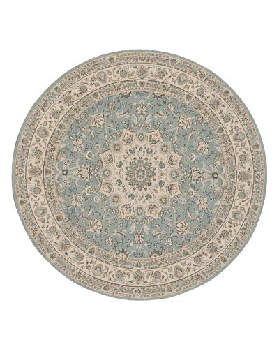Nourison Living Treasures Li15 Round Area Rug, 5'10 Round In Aqua/ivory