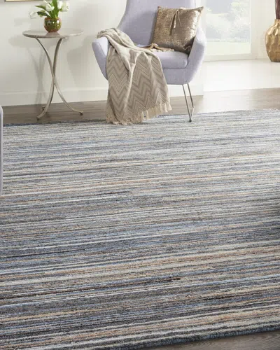 Nourison Logan Hand-knotted Rug In Blue