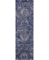 Nourison Lucent Lcn06 Blue 2'3" X 8' Runner Rug In Blue